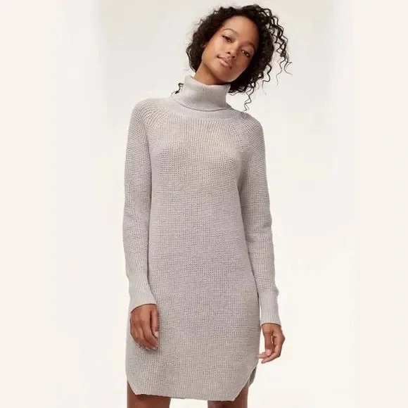 Wilfred Free Bianca Sweater Dress - Gray, Aritzia - Picture 1 of 5